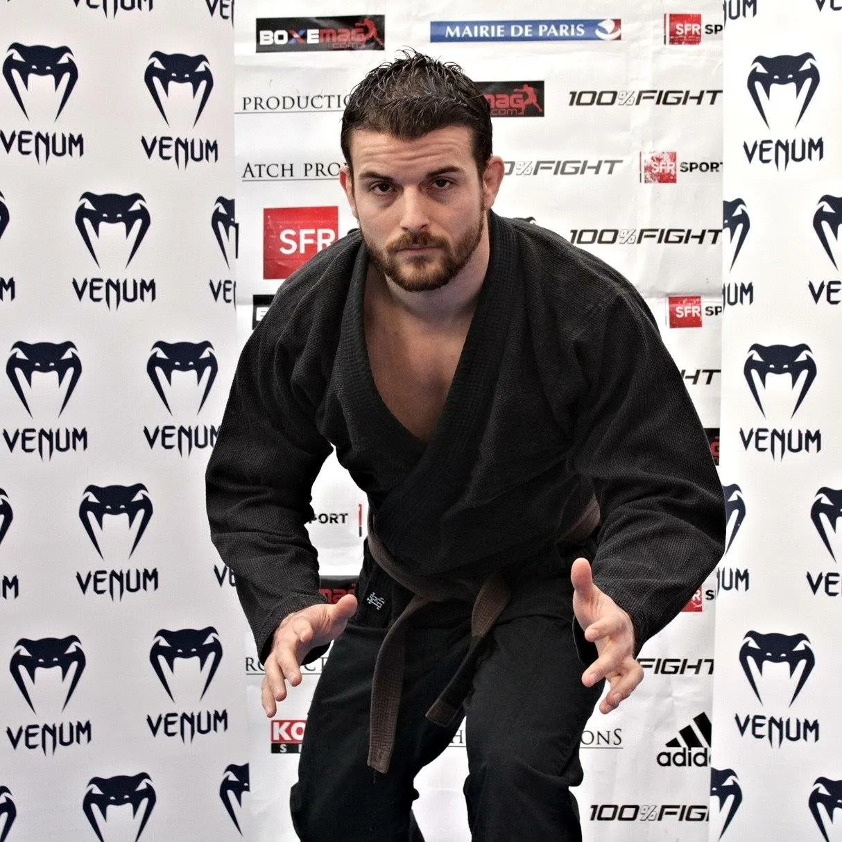 David sur le podium : 3e, Supreme League JJB, avec l’équipe MK Team